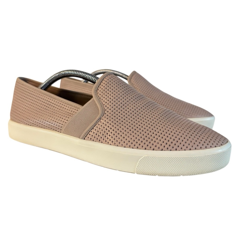 Vince Slip On Sneakers Womens Casual Shoes Blush Pink Leather Sz 9.5 Flat Loafer